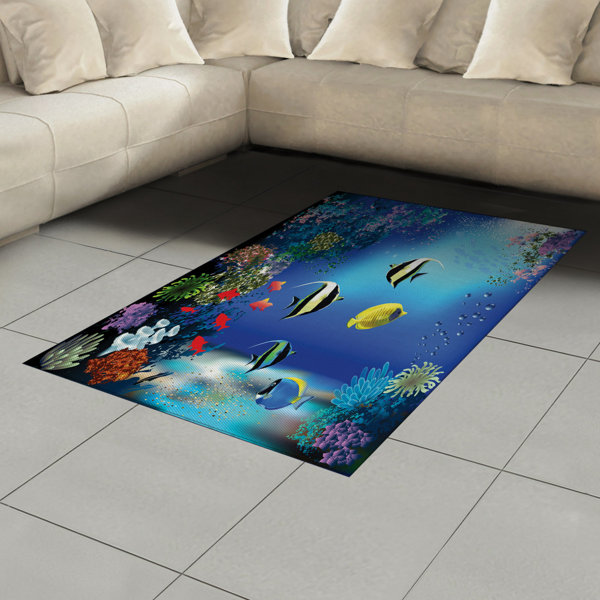 East Urban Home Ambesonne Underwater Area Rug, Tropical Undersea With